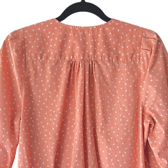 MADEWELL | NWOT STAR SCATTER PURE COTTON TOP WRAP & TIE FRONT PEACH | LARGE - Picture 8 of 12